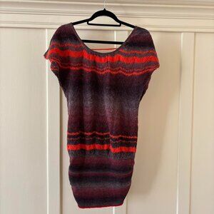 Free People Boho Mohair Wool Drop Waist Mini Dress